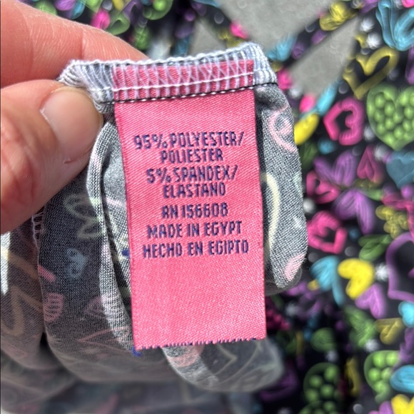 Joyce Concept Girl’s Black Dress, Matching Shorts, Hearts, Flowy, Soft, Size 4 - Picture 12 of 17